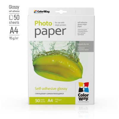 Self-adhesive Photo Paper, Glossy, 115-80 g/m², A4