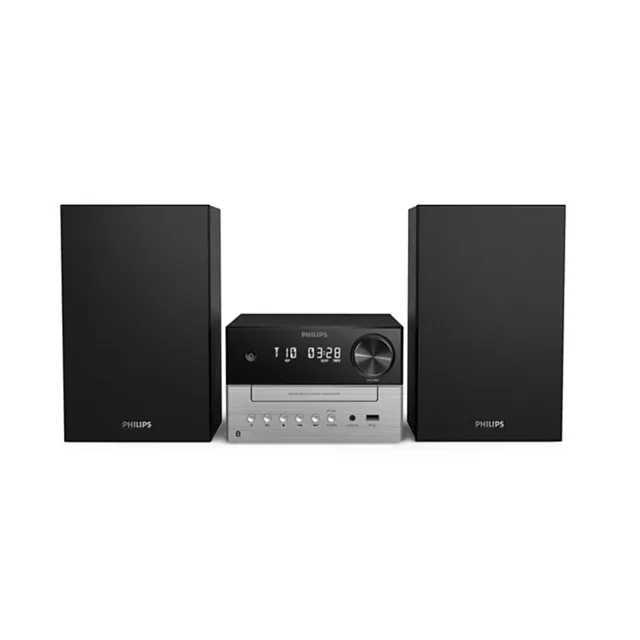 PHILIPS mūzikas sistēma ar Bluetooth, CD, 20W, melns/sudraba