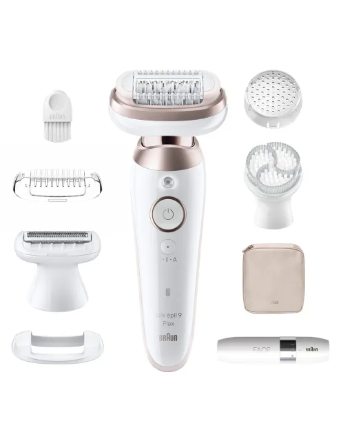 Braun Epilator | SES9-360 Silk épil 9 Flex 3D | Operating time (max) 50 min | Number of power levels 1 | Wet & Dry | White/Rose