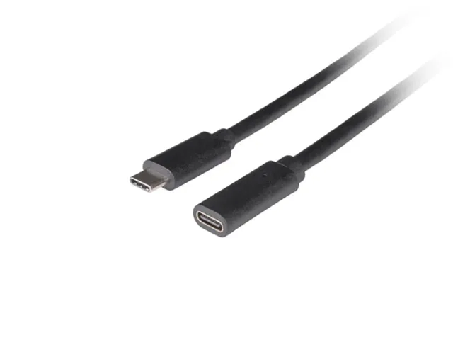 Lanberg | USB-C M/F 3.1 Cable | CA-USBE-20CC-0005-BK