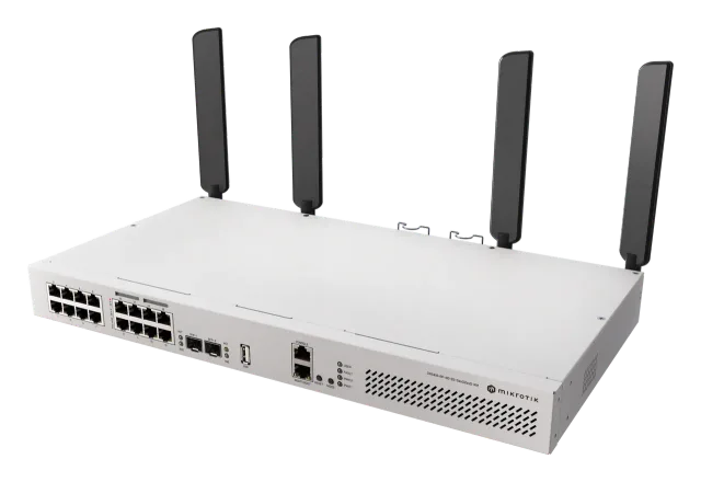 MikroTik | Cloud Router Switch with RouterOS L5 Rackmount Case | CRS418-8P-8G-2S+5axQ2axQ-RM