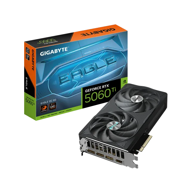 Gigabyte GeForce RTX 5060 Ti EAGLE OC 8G | NVIDIA | 8 GB | GeForce RTX 5060 Ti | GDDR7 | HDMI ports quantity 1 | PCI-E 5.0