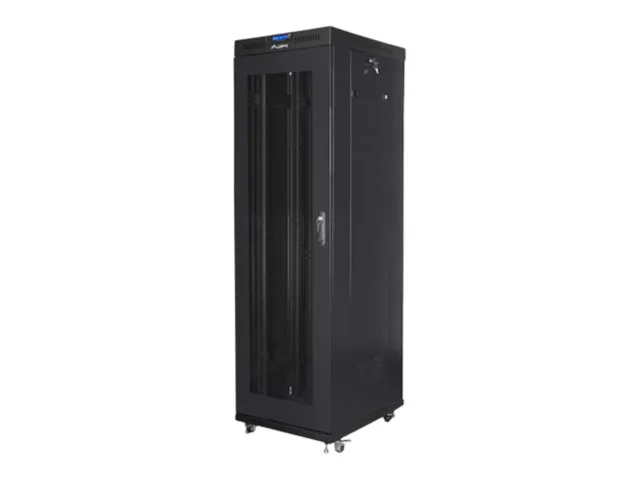 Lanberg | Rack cabinet 19" free-standing 42U/600x800 (flat pack) with mesh door, LCD | FF01-6842-23BL | Black