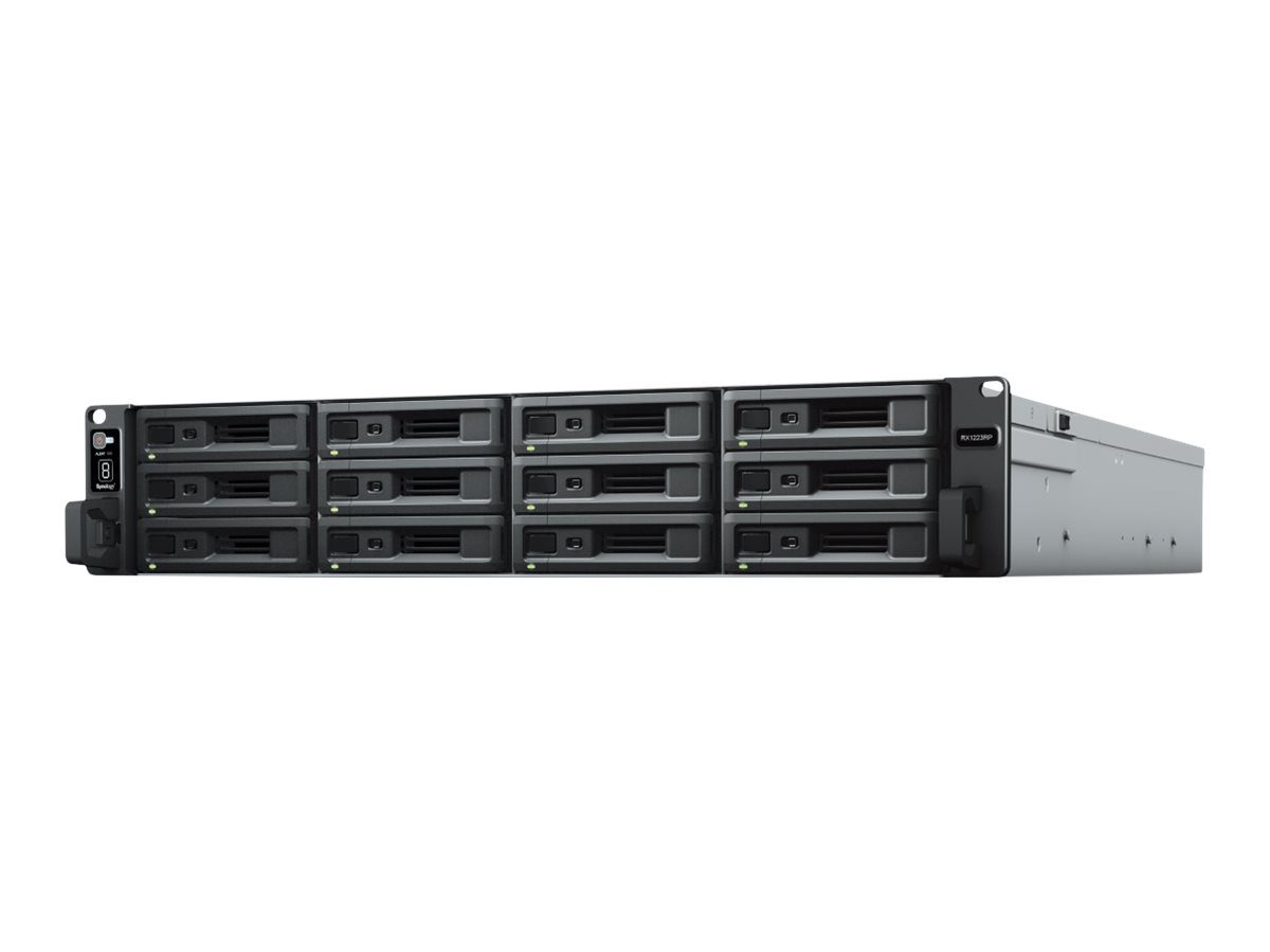 Synology 12-bay capacity expansion units 12x3.5" Hot-Swap, RX1223RP, 2, 100V to 240V AC, Black