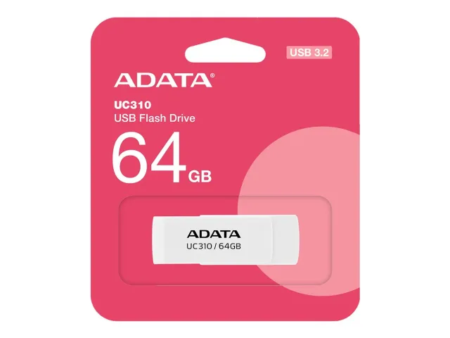 ADATA | USB Flash Drive | UC310 | 64 GB | USB 3.2 Gen1 | White