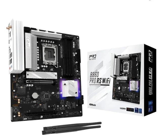 Mainboard|ASROCK|Memory DDR5|Memory slots 4|1xPCI-Express 4.0 16x|1xPCI-Express 5.0 16x|1xM.2|1xHDMI|1xDisplayPort|1xAudio-In|1xAudio-Out|1xMicrophone|2xUSB 2.0|6xUSB 3.2|1xUSB-C|1xRJ45|B860PRORSWIFI