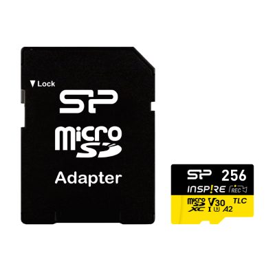 Silicon Power Inspire, 256 GB, microSDXC, Flash memory class C10, UHS-I U3, V30