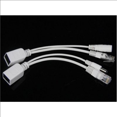 PP12-POE-0.15M-W, 0.15 m, White, UTP passive PoE adapter kit