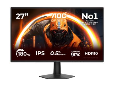 AOC 27G50F, 27 ", IPS, FHD, 16:9, 144 Hz, 0.5 ms, 1920 x 1080 pixels, 300 cd/m², HDMI ports quantity 1, Black