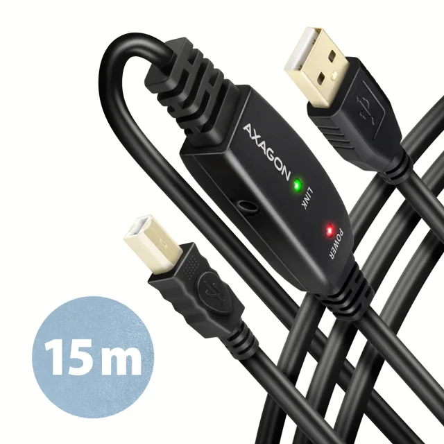 AXAGON | USB repeater cable, 15m | ADR-215B | USB Type A - USB Type B