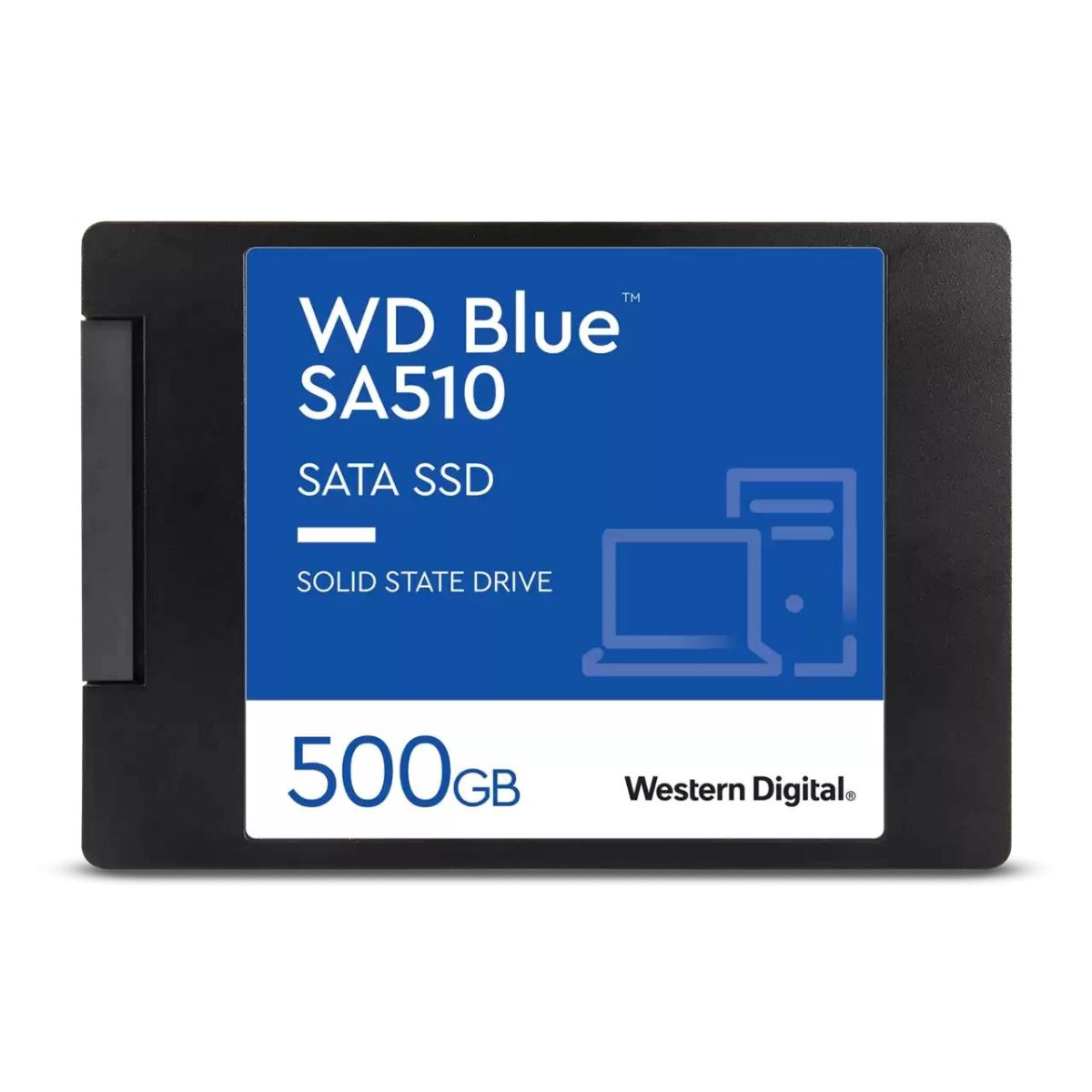 SSD, SANDISK, Blue SA510, POWERED BY SANDISK, 500 GB, Serial ATA III, Write speed 510 MB/s, Read speed 560 MB/s, 2.5", 200xTBW rating, MTBF 17500000 h, WDS500G3B0A