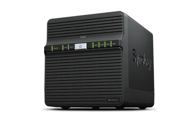 Synology | Tower NAS | DS423 | up to 4 HDD/SSD | Realtek | RTD1619B | Processor frequency 1.7 GHz | 2 GB | DDR4