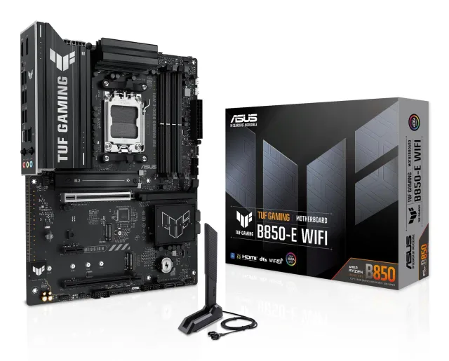 Mainboard|ASUS|AMD B850|SAM5|ATX|Memory DDR5|Memory slots 4|1xPCI-Express 4.0 1x|1xPCI-Express 4.0 16x|1xPCI-Express 5.0 16x|3xM.2|1xHDMI|1xDisplayPort|3xUSB 2.0|4xUSB 3.2|1xUSB-C|1xRJ45|3xAudio port|TUFGAMINGB850-EWIFI