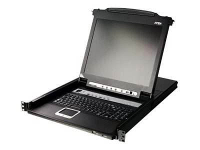 16-Port PS/2-USB VGA 19" LCD KVM Switch with Daisy-Chain Port and USB Peripheral Support, CL5716N