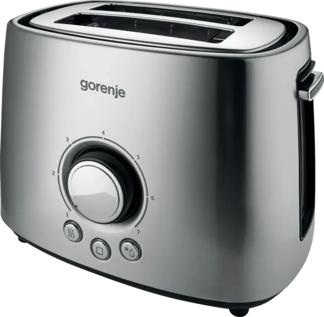 Gorenje | Toaster | T1000E | Power 1000 W | Number of slots 2 | Housing material Metal | Stainless Steel