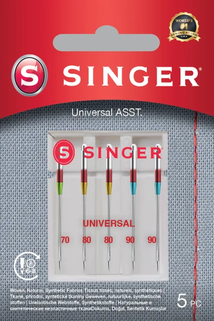 Singer | Universal Needle ASST 5PK for Woven Fabrics