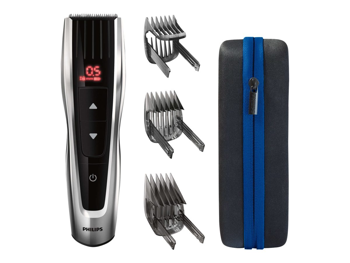 Hair clipper Series 9000, HC9420/15, Cordless or corded, Number of length steps 60, Black/Silver