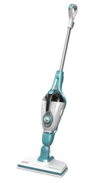 BLACK & DECKER Steam cleaner | FSMH1321-QS | Power 1300 W | Steam pressure 2.5 bar | Water tank capacity 0.5 L | White/Aqua