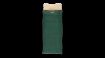 Outwell Contour Prime Green, Sleeping Bag, 220 x 85 cm, Temperature -13 to 16 °C, 2-way L-shape open-end with auto lock