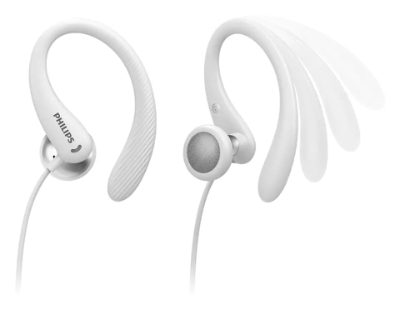 PHILIPS  In-Ear sporta austiņas ar cilpiņu un mikrofonu, baltas