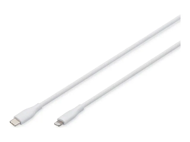 Digitus | Lightning silicone connection cable, USB-C - Lightning, 1m | AK-600110-010-W