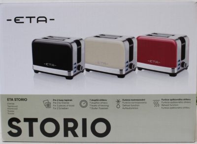 ETA ETA916690040 STORIO Toaster, Power 930 W, 2 slots, Stainless steel, Beige, ETA, Storio Toaster, ETA916690040, Power 930 W, Housing material Stainless steel, Beige, DAMAGED PACKAGING, DEMO