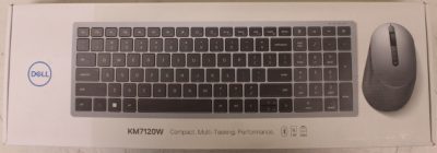 Dell Keyboard and Mouse KM7120W Wireless US/LT, SALE OUT. Dell Pro Plus KM7120W, Keyboard and Mouse Set, Wireless, Mouse included, Bluetooth, Wireless connection, Lithuanian, Titan Gray, DEMO, UNPACKED BATTERIES