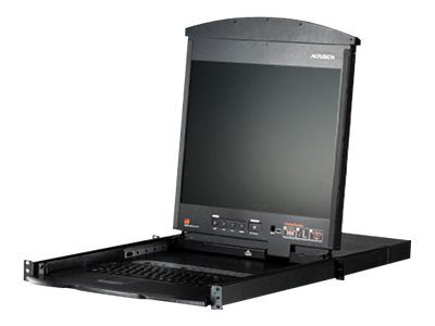 8-Port Cat 5 Dual Rail 17" LCD KVM Switch with Daisy-Chain Port, KL1508AM-AXA-AG, 1 x USB Type-A Female