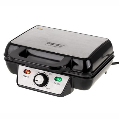 Waffle Maker, CR 3046, 1600 W, Number of pastry 2, Belgium, Black/Stainless Steel