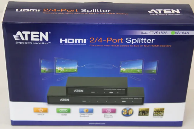 SALE OUT. Aten VS184A 4-Port 4K HDMI Splitter | SALE OUT. Aten | 4-Port 4K HDMI Splitter | VS184A | Warranty 24 month(s) | UNPACKED, WITHOUT POWER WIRE