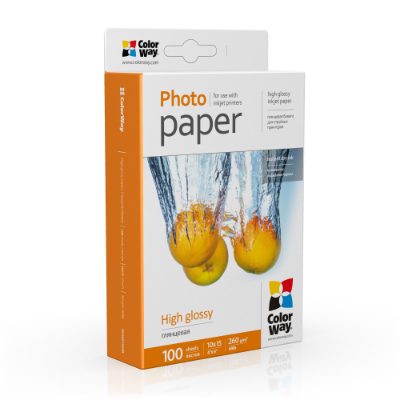 Photo Paper, PG2601004R, Glossy, White, 260 g/m², 10 x 15 cm