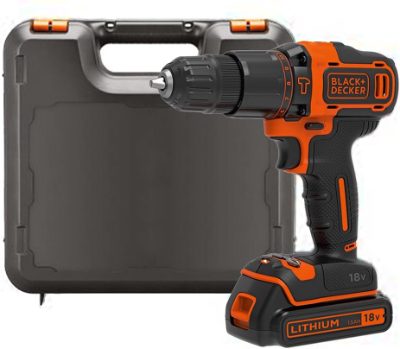BLACK & DECKER Impact driver-drill, BDCHD18K-QW, 18 V, 1.5 Ah, Li-Ion