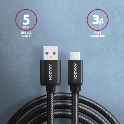 Data and charging USB 3.2 Gen 1 cable, 1 m, BUCM3-AM10AB, USB Type A - USB Type C