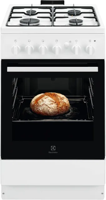 Electrolux gāzes plīts, 50cm, balta
