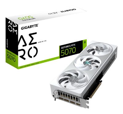Gigabyte GeForce RTX 5070 AERO OC 12G, NVIDIA, 12 GB, GeForce RTX 5070, HDMI ports quantity 1, PCI-E 5.0