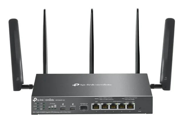 Wireless Router|TP-LINK|ER706WP-4G|Data speed 300 Mbit/s|Ethernet WAN Yes|DSL WAN Yes|SIM card slot Yes|WAN connection type RJ-45|Ethernet LAN Yes|Dual SIM support Yes|5xLAN ports|USB port Yes|ER706WP-4G