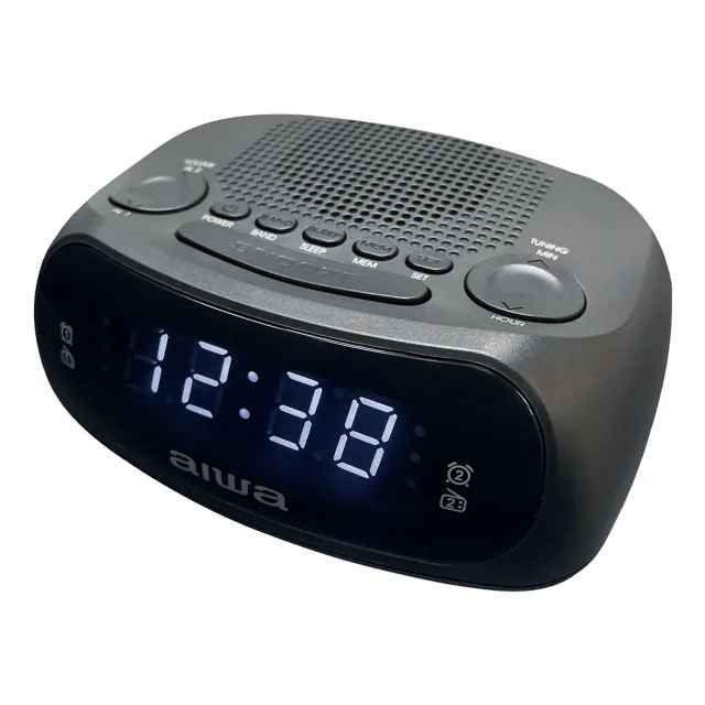 AIWA radio pulkstenis, melns