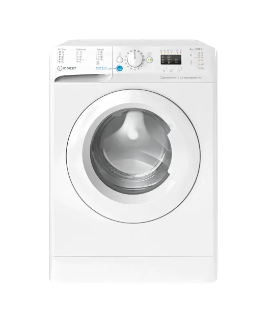 INDESIT | Washing machine | BWSA 61294 W EU N | Energy efficiency class C | Front loading | Washing capacity 6 kg | 1150 RPM | Depth 42.5 cm | Width 59.5 cm | Display | Big Digit | White