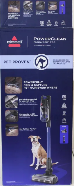 SALE OUT. Bissell Stick Vacuum | PowerClean FurGuard Pro | Cordless operating | 280 W | 25.2 V | Operating time (max) 50 min | Black/Titanium/Midnight Blue | Warranty 24 month(s) | Battery warranty 24 month(s) | DEMO