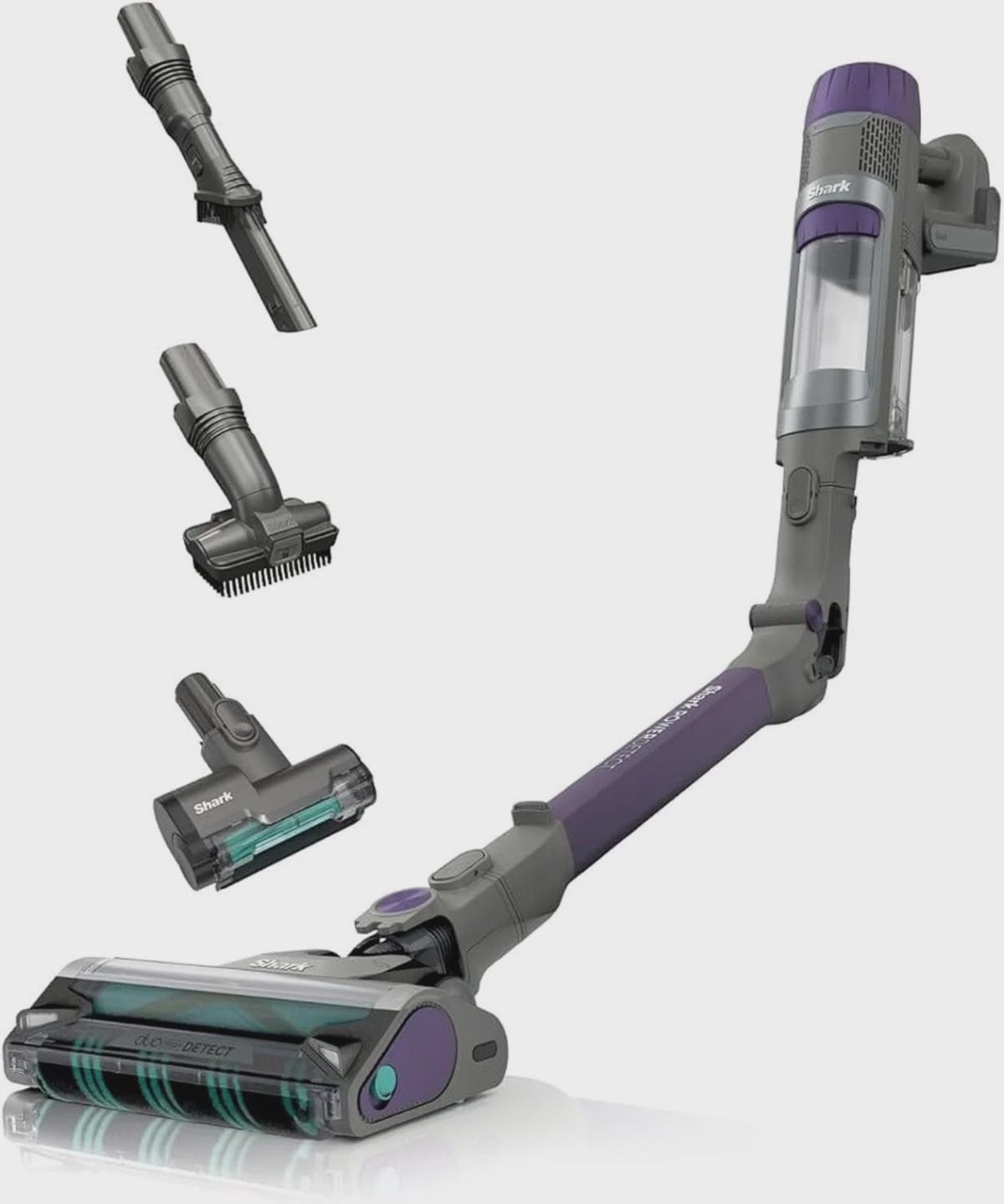 Shark PowerDetect Cordless Pet, bezvadu putekļu sūcējs, 380W, pelēka/lillā