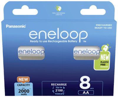 Rechargeable Batteries, ENELOOP BK-3MCDE/8BE, AA, 2000 mAh, 8 pc(s)