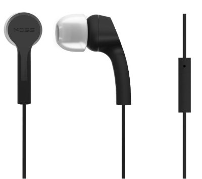 Headphones, KEB9iK, Wired, In-ear, Microphone, Black