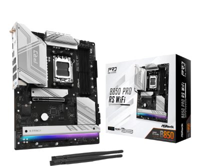 Mainboard, ASROCK, AMD B850, SAM5, ATX, Memory DDR5, Memory slots 4, 1xPCI-Express 4.0 16x, 1xPCI-Express 5.0 16x, 1xM.2, 1xHDMI, 1xAudio-In, 1xAudio-Out, 1xMicrophone, 6xUSB 2.0, 4xUSB 3.2, 2xUSB-C, 1xRJ45, B850PRORSWIFI