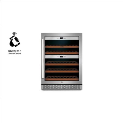 Wine cooler, WineChef Pro 40, Energy efficiency class G, Showcase, Free standing, Bottles capacity Up to 40 bottles, Cooling type Compressor technology, Stainless steel/Black