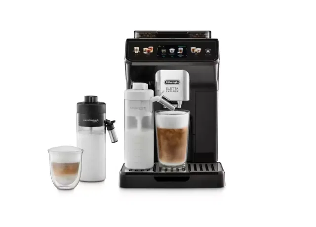Delonghi | Coffee Maker | ECAM450.55.G Eletta Explore | Pump pressure 19 bar | Built-in milk frother | Automatic | 1450 W | Grey