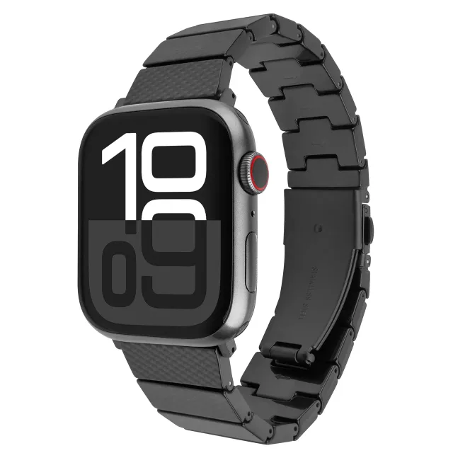 Fixed | Resin Strap for Apple Watch 44/45/46/49mm | Carbon Black | Epoxy resin