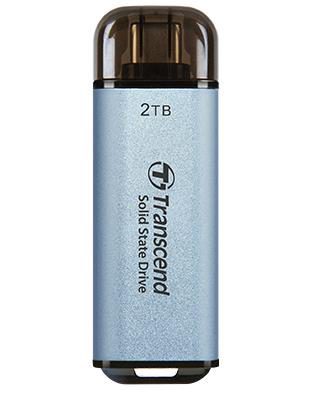 External SSD, TRANSCEND, ESD300, 2TB, USB-C, Write speed 950 MBytes/sec, Read speed 1500 MBytes/sec, TS2TESD300C