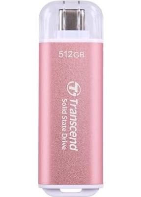 External SSD, TRANSCEND, ESD300, 512GB, USB-C, 3D NAND, Write speed 950 MBytes/sec, Read speed 1050 MBytes/sec, TS512GESD300P