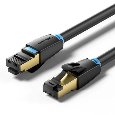 PATCH CABLE CAT.8 SFTP/1M BLACK IKABF VENTION