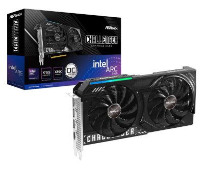 Graphics Card, ASROCK, Intel Arc A580, 12 GB, GDDR6, 192 bit, PCIE 4.0 8x, GPU 2740 MHz, Dual Slot Fansink, 1xHDMI, 3xDisplayPort, B580CL12GO